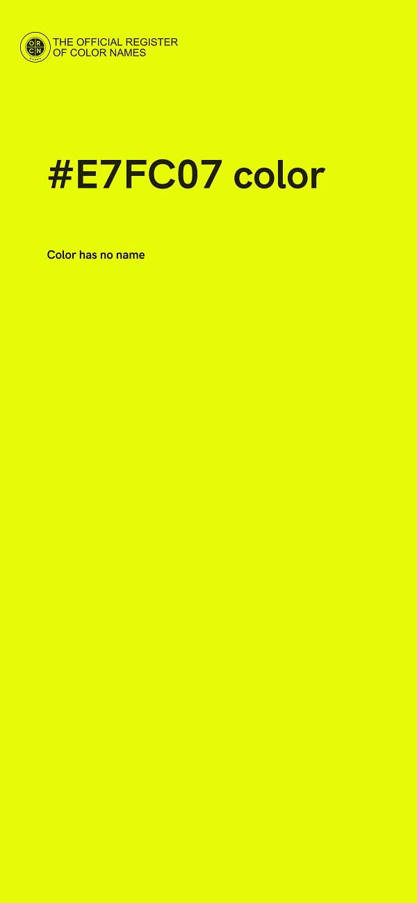 #E7FC07 color image