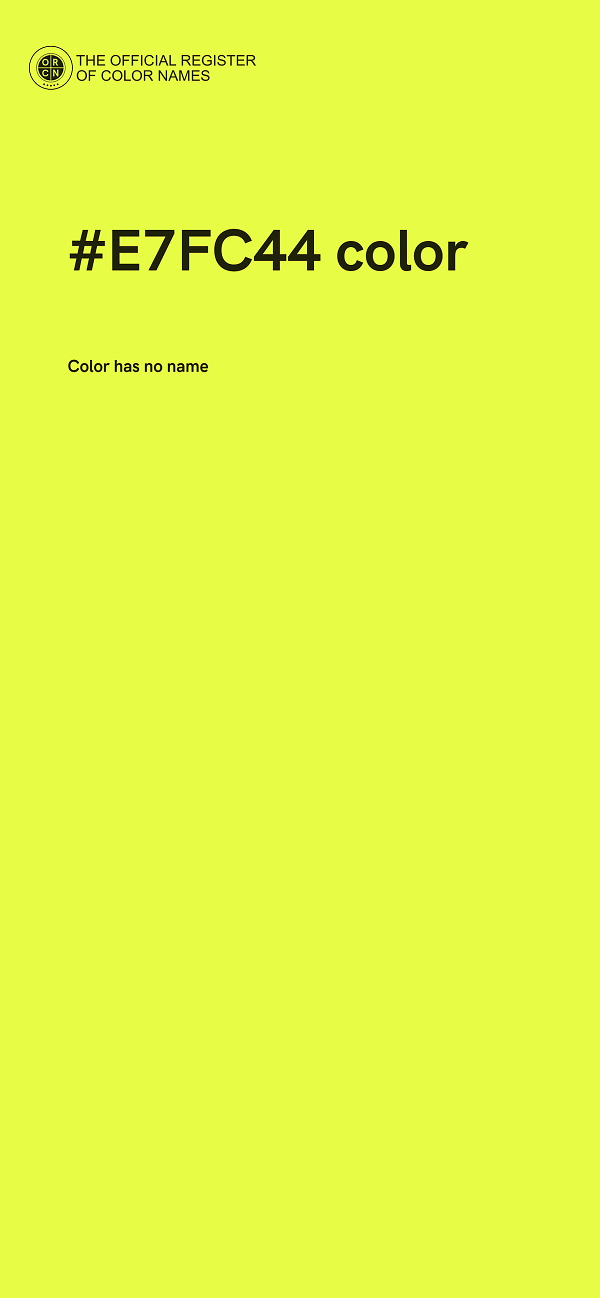 #E7FC44 color image