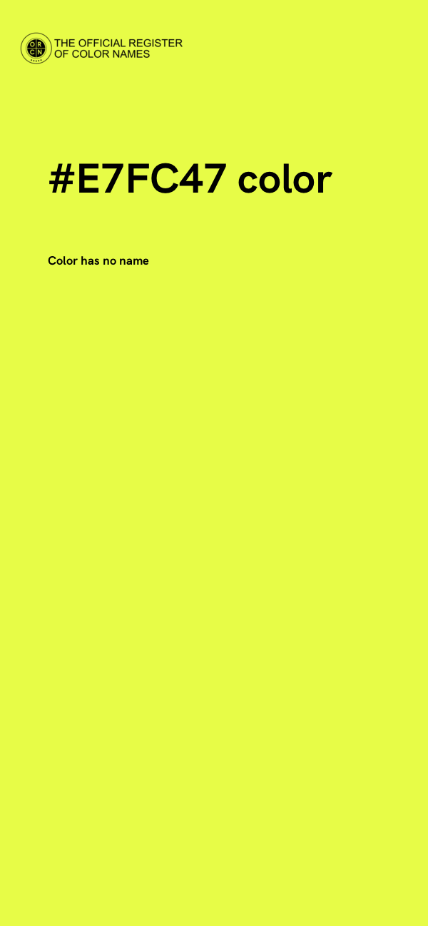 #E7FC47 color image