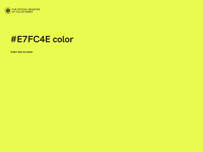 #E7FC4E color image