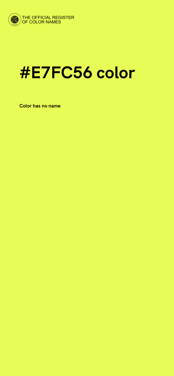 #E7FC56 color image