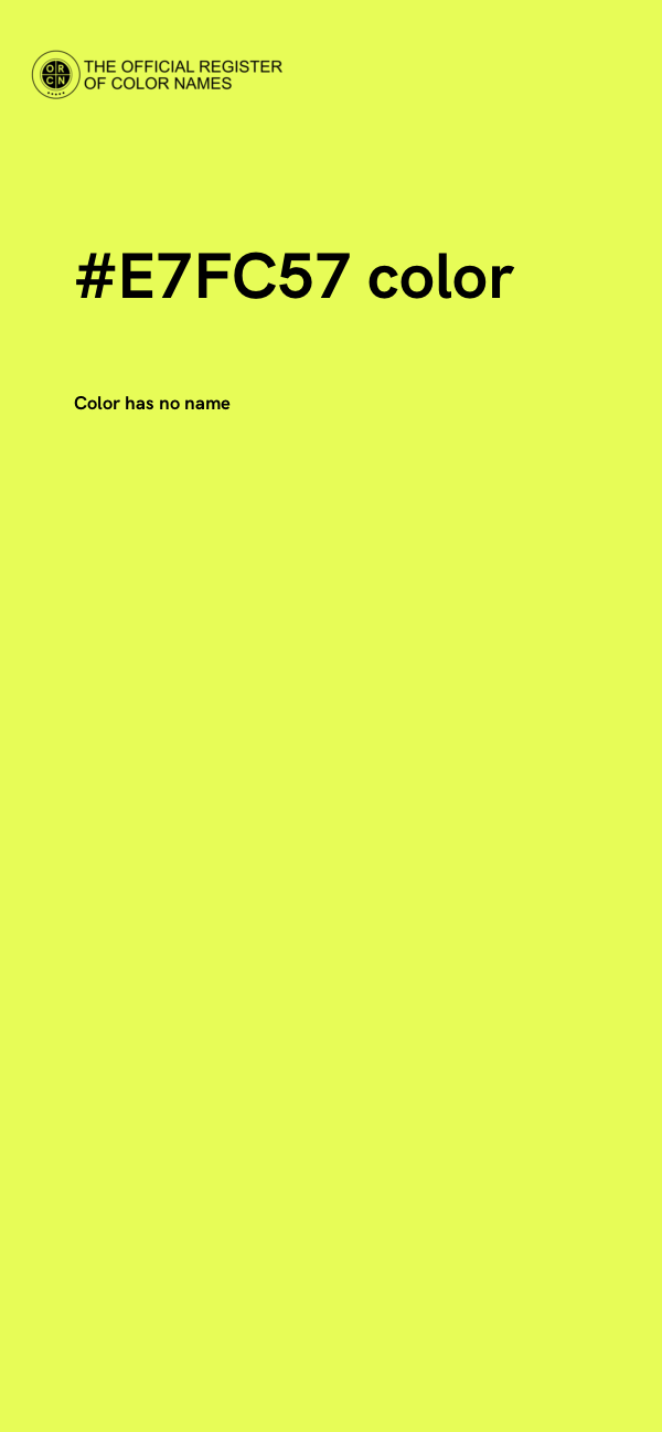 #E7FC57 color image