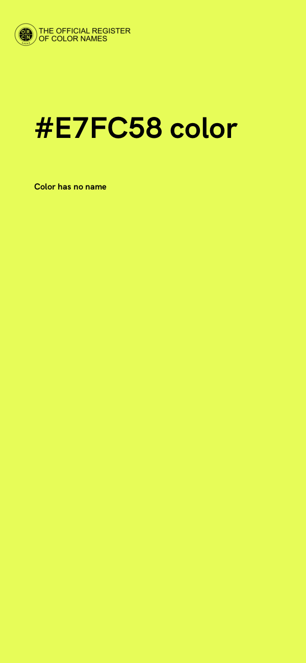 #E7FC58 color image
