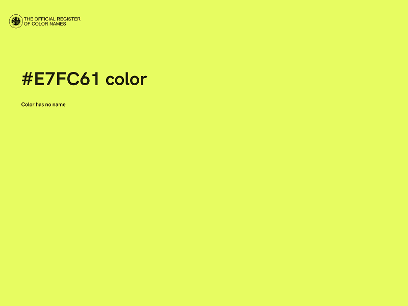 #E7FC61 color image