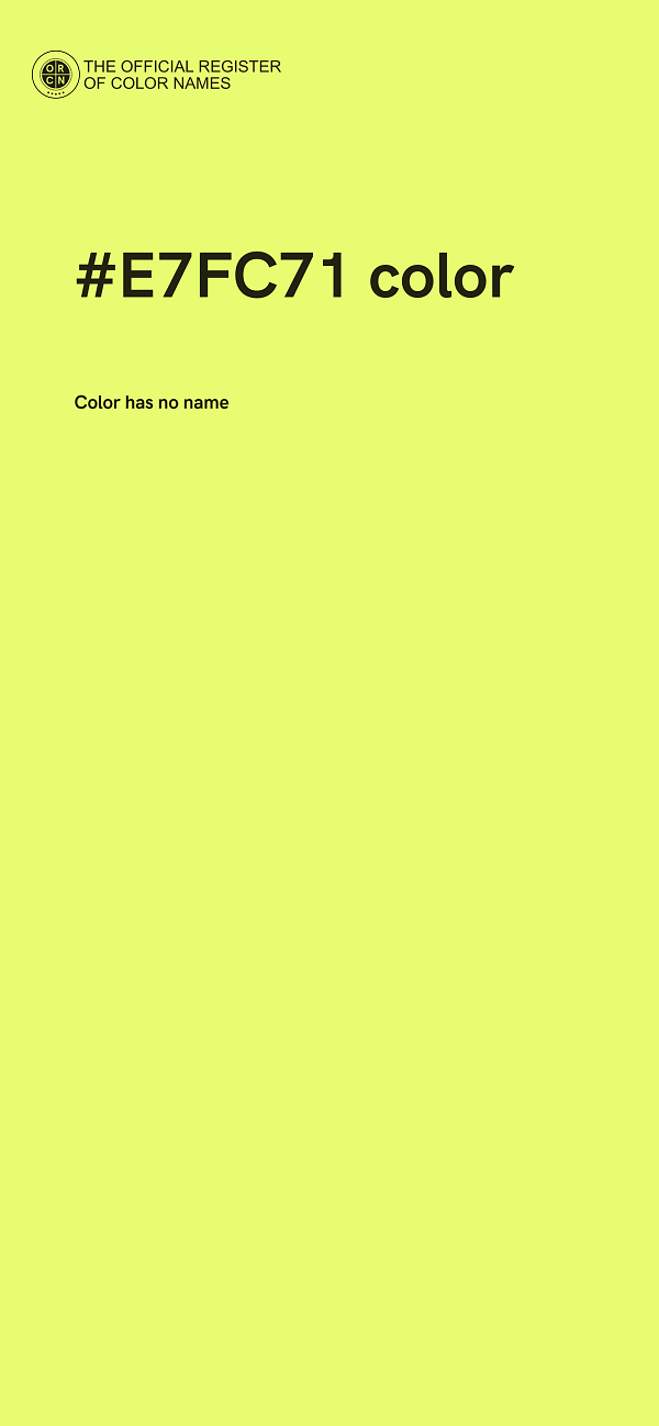 #E7FC71 color image
