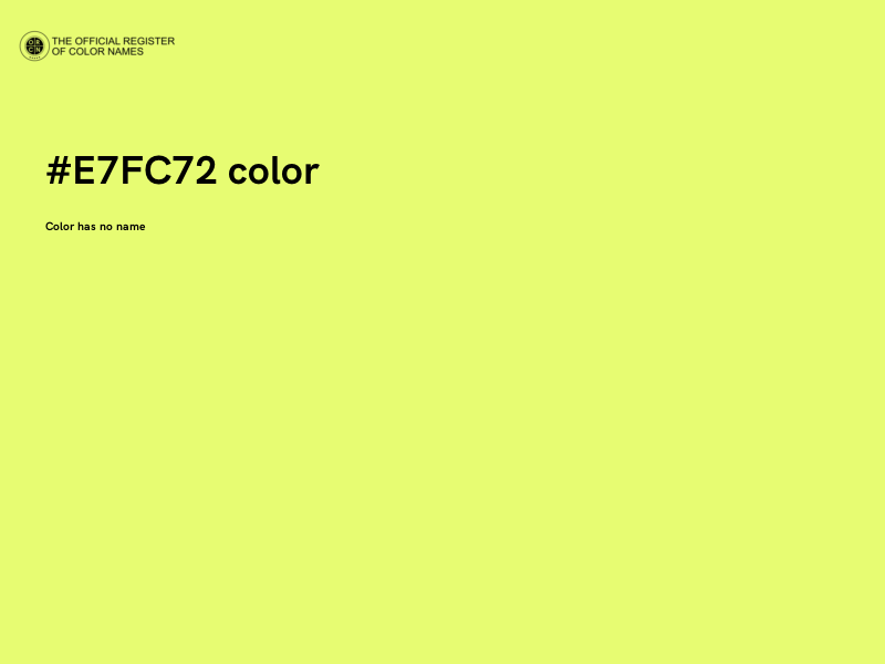 #E7FC72 color image