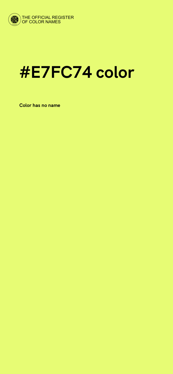 #E7FC74 color image