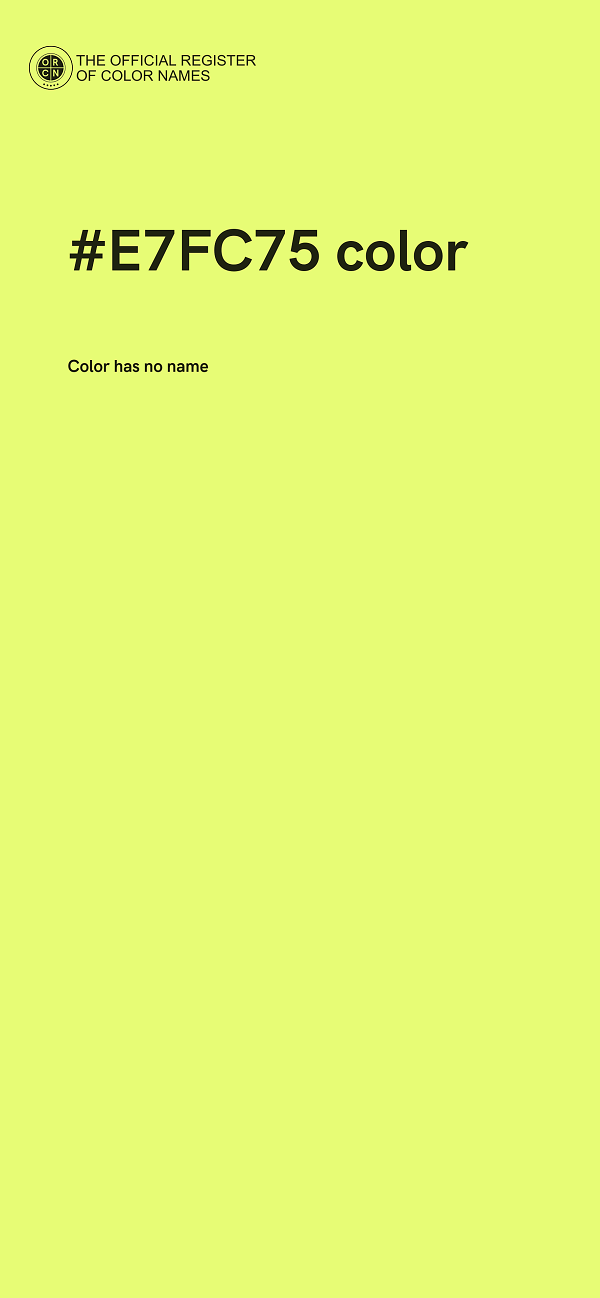 #E7FC75 color image