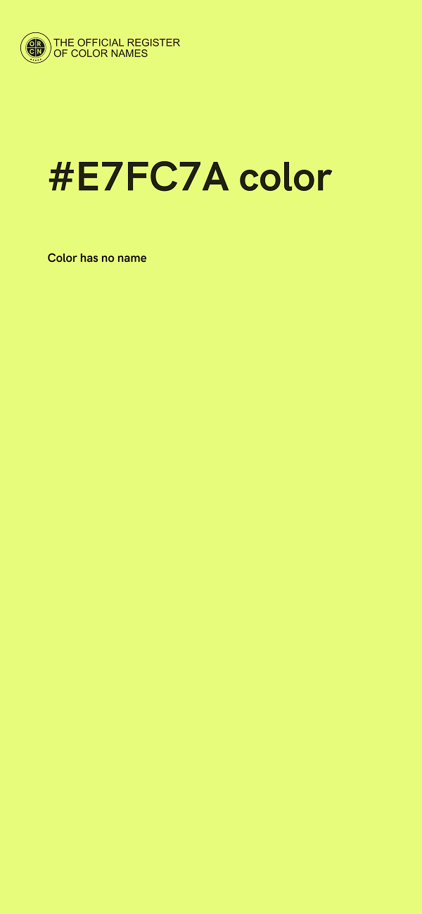 #E7FC7A color image