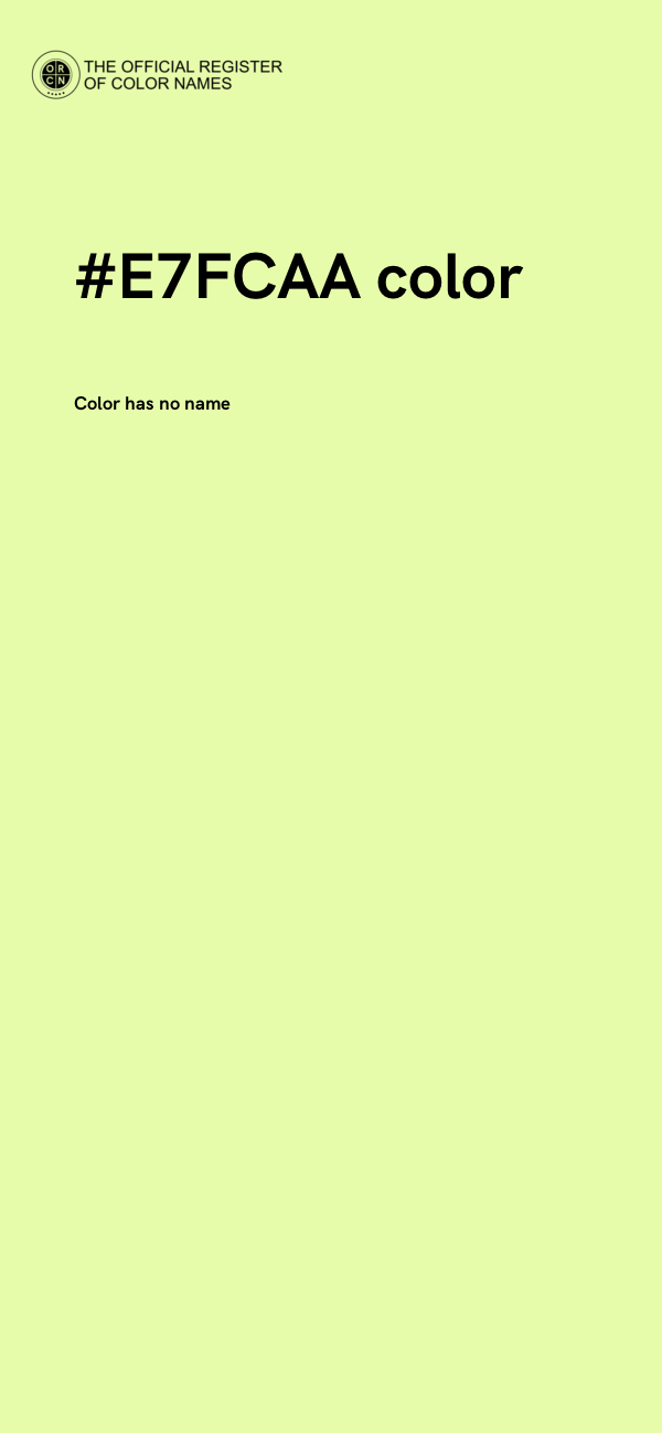 #E7FCAA color image
