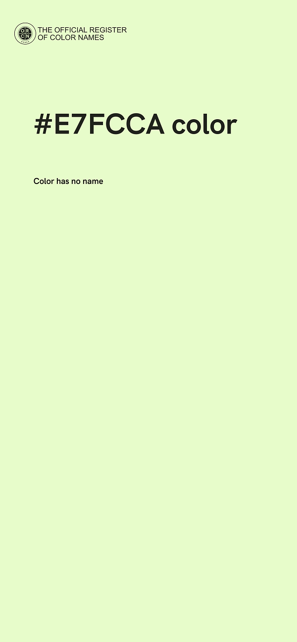 #E7FCCA color image