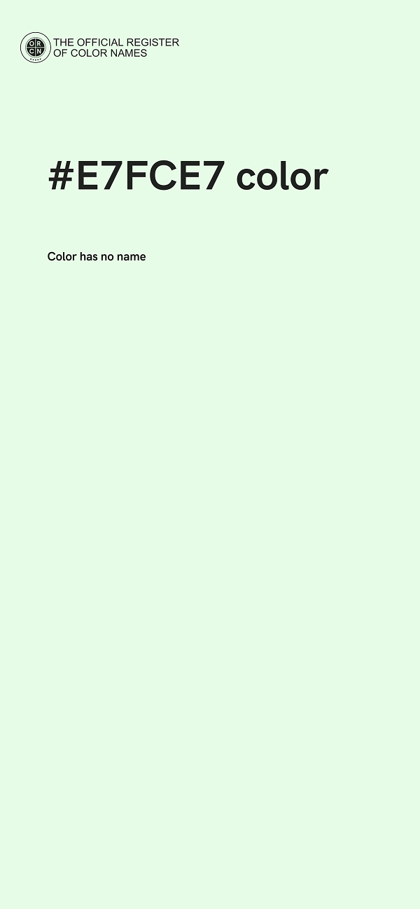 #E7FCE7 color image