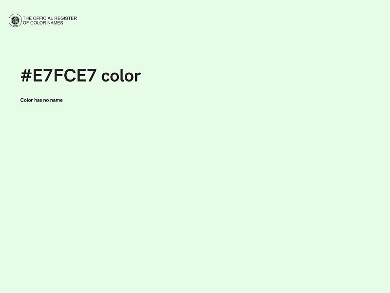 #E7FCE7 color image