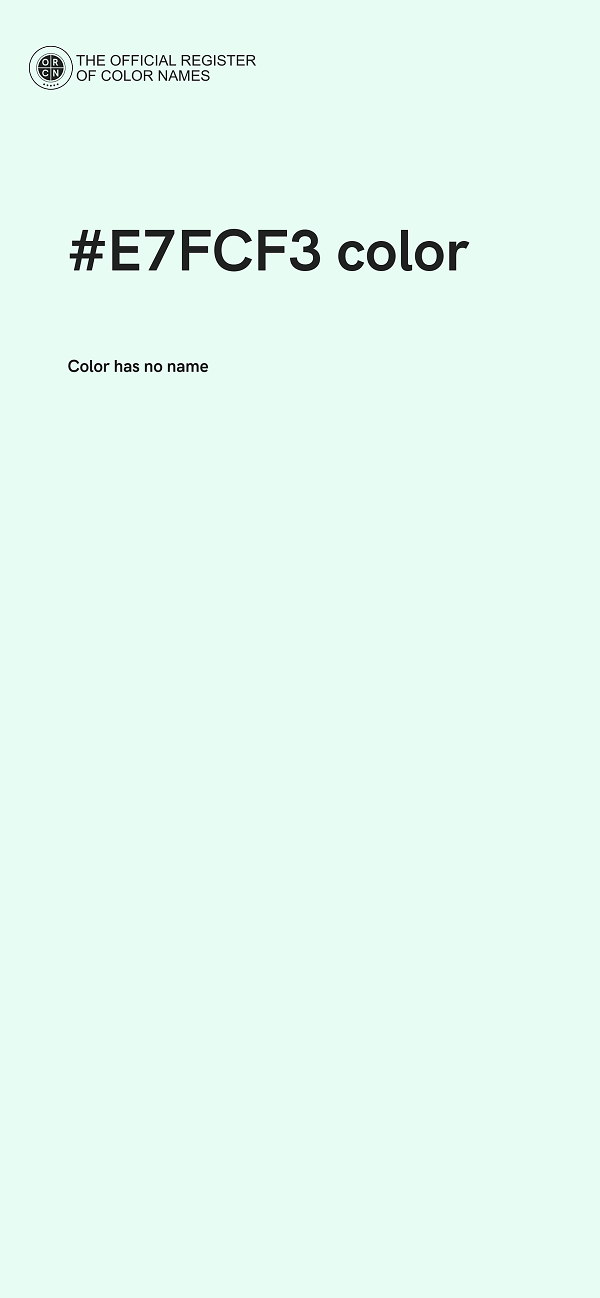 #E7FCF3 color image