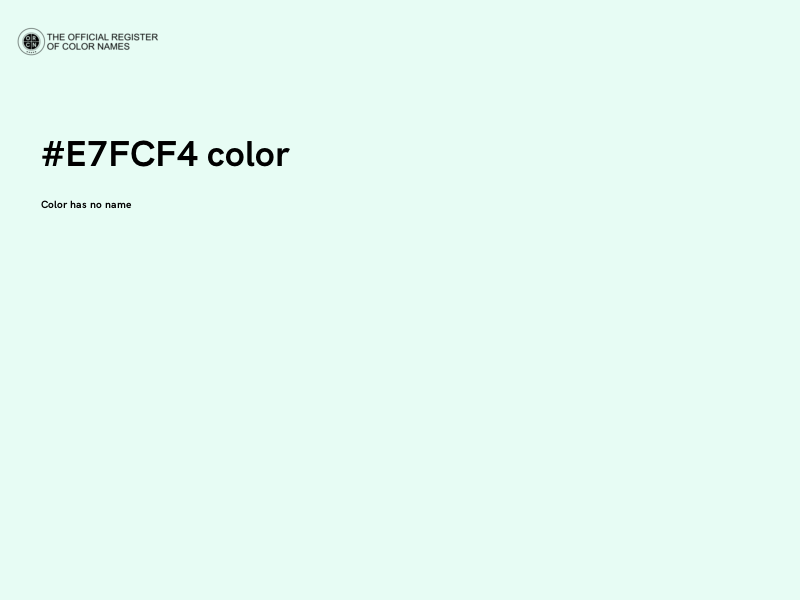 #E7FCF4 color image