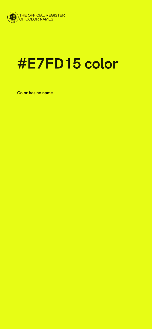 #E7FD15 color image