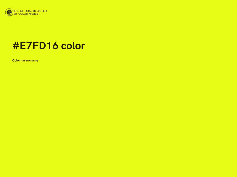 #E7FD16 color image