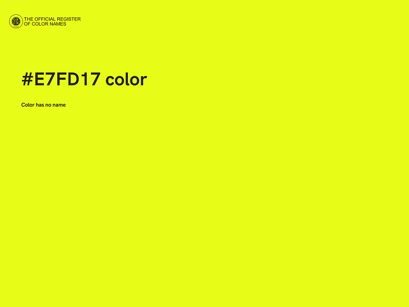 #E7FD17 color image