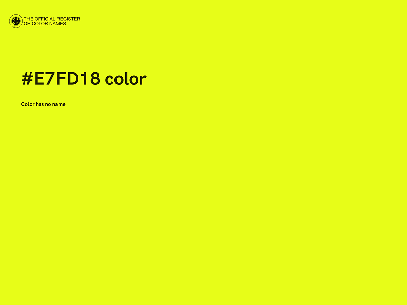 #E7FD18 color image