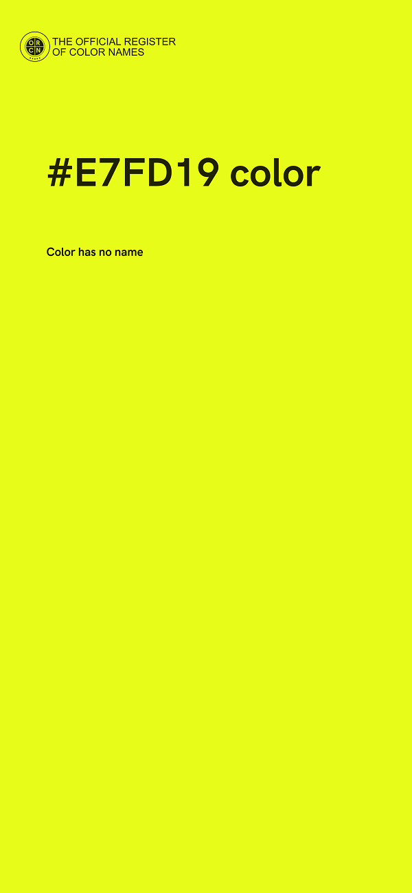 #E7FD19 color image