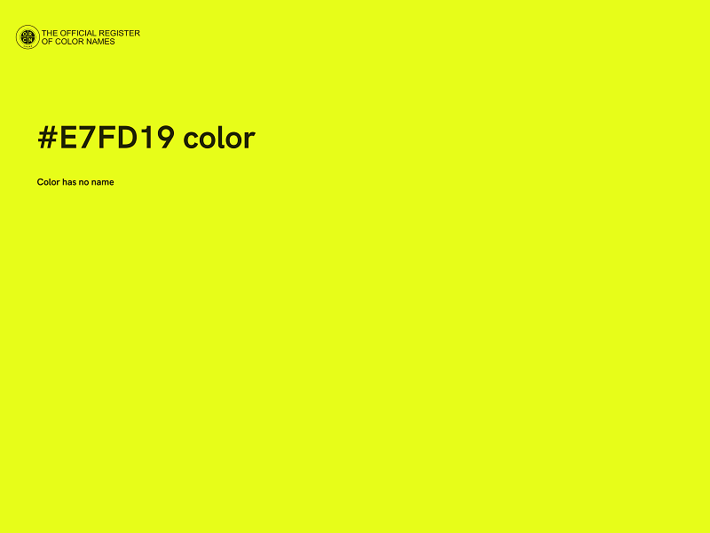 #E7FD19 color image