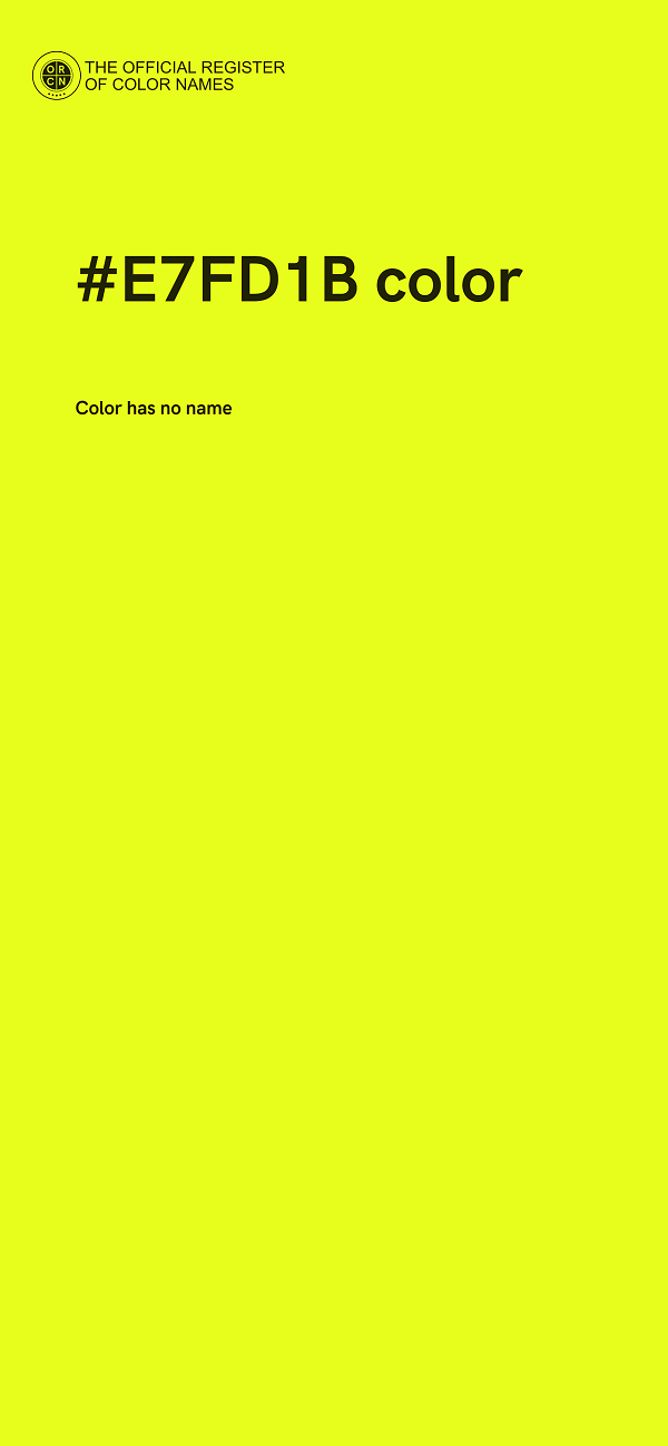 #E7FD1B color image