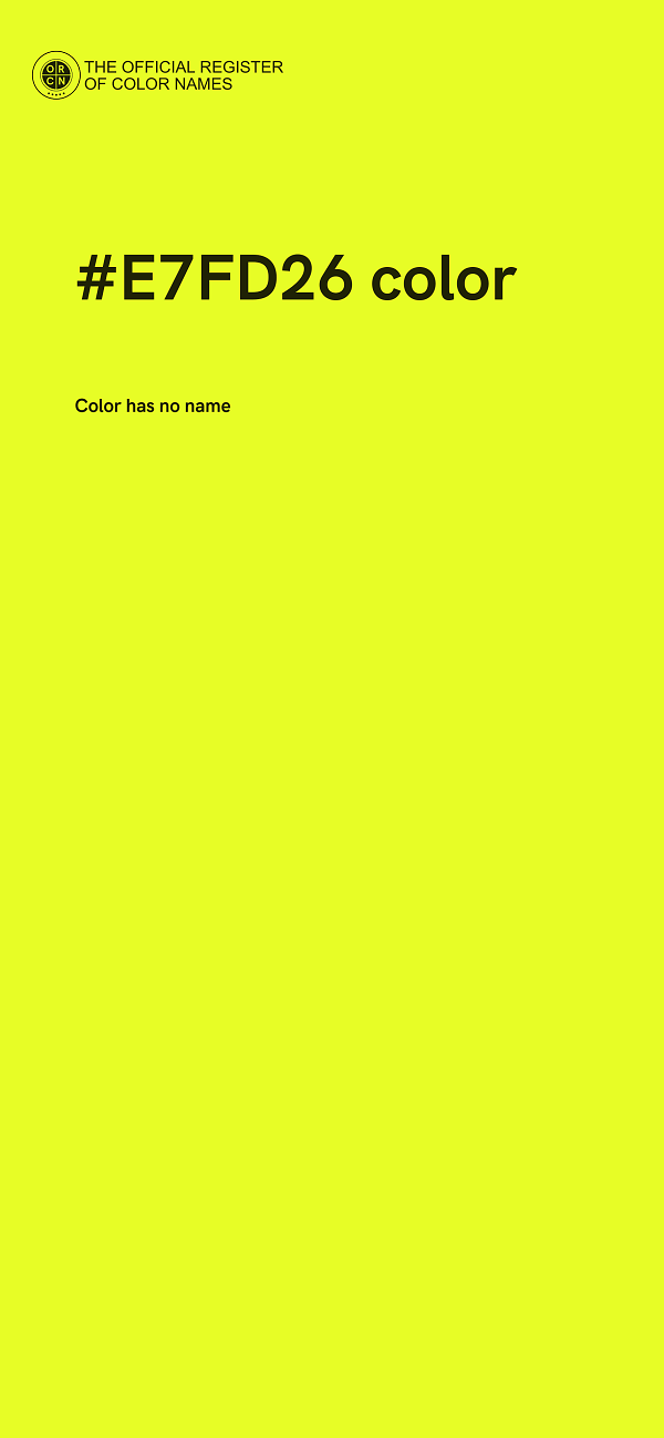 #E7FD26 color image