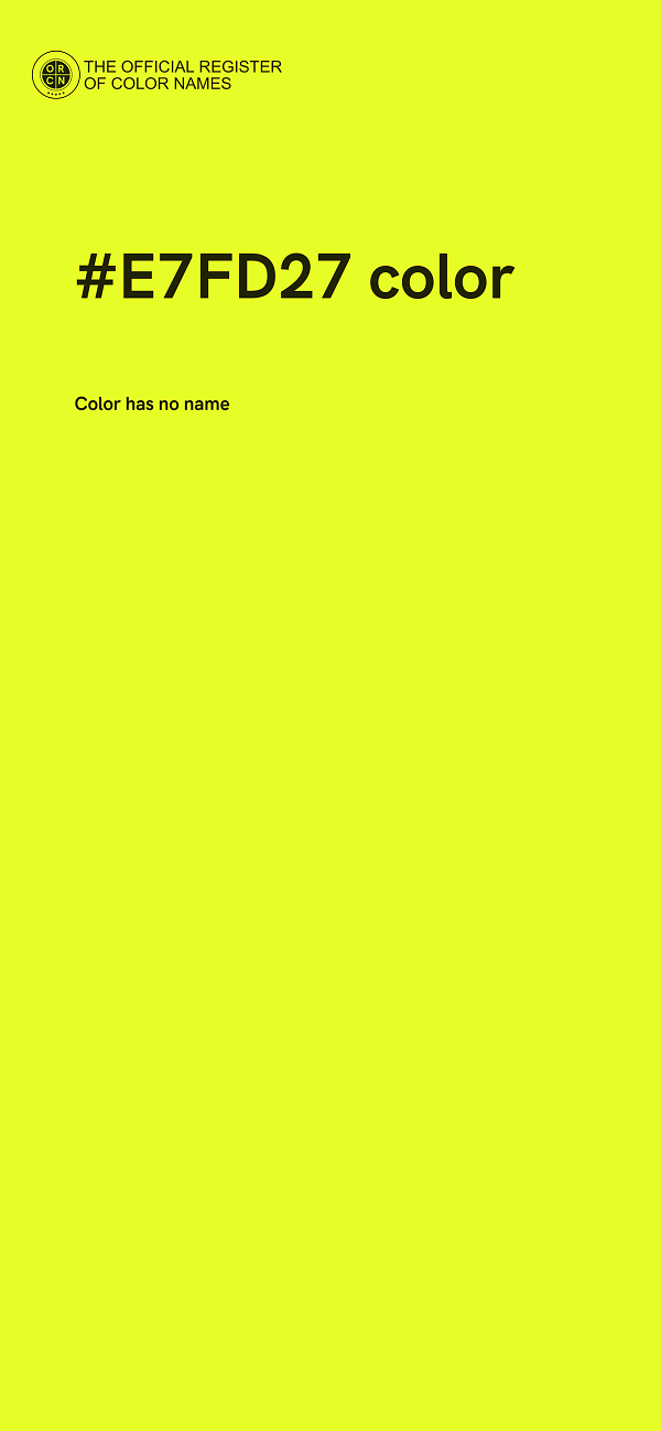 #E7FD27 color image
