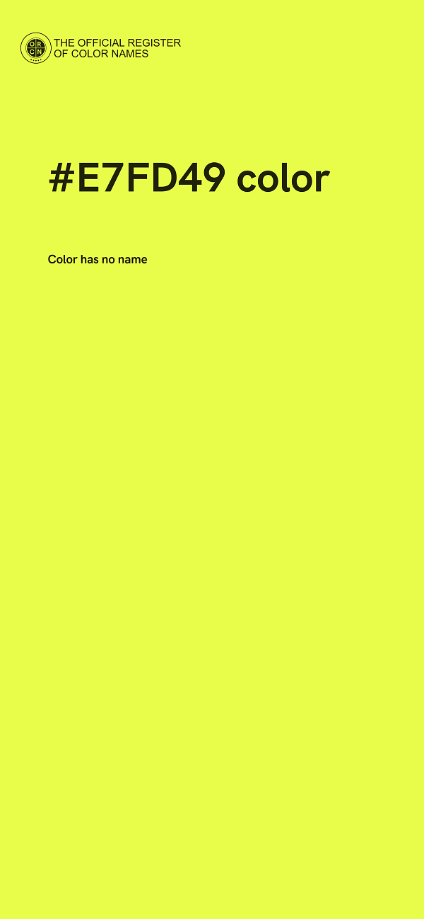 #E7FD49 color image
