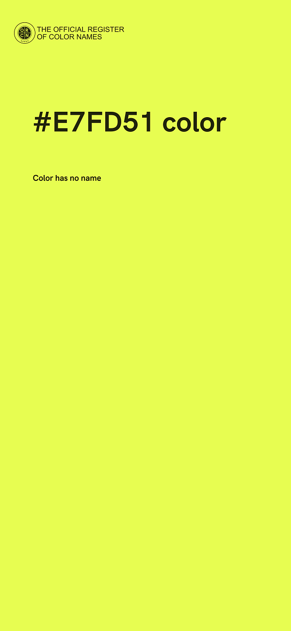 #E7FD51 color image
