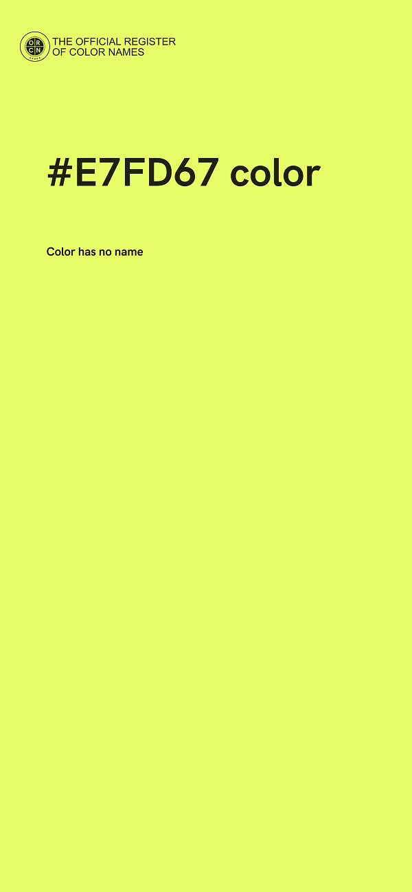 #E7FD67 color image