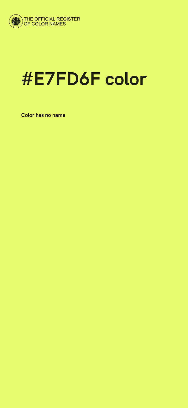 #E7FD6F color image