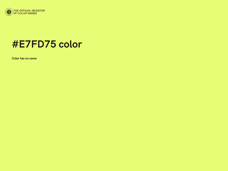#E7FD75 color image