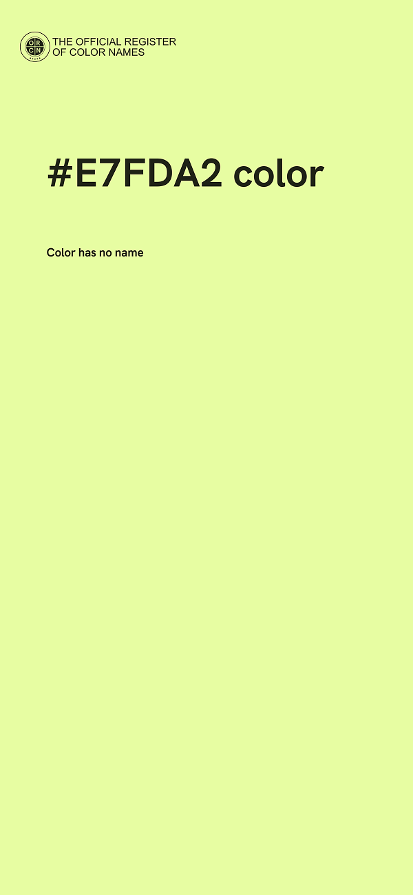 #E7FDA2 color image