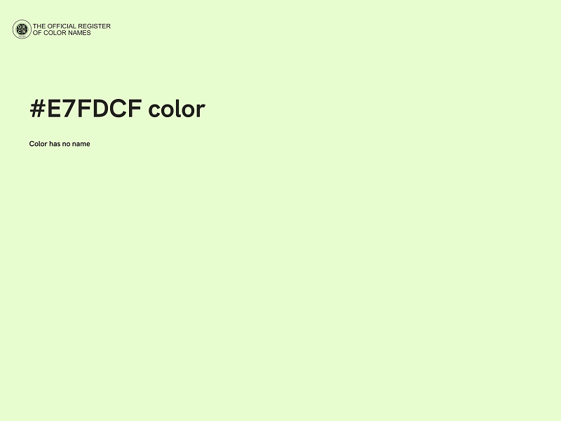 #E7FDCF color image