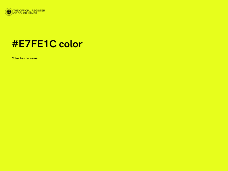 #E7FE1C color image