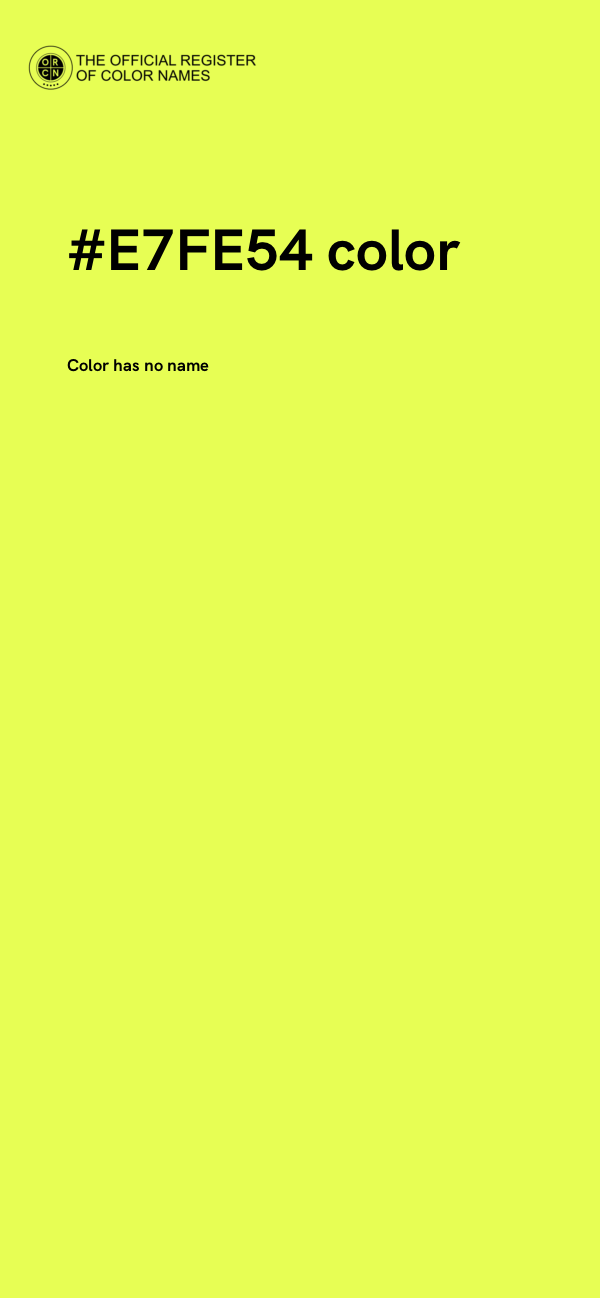 #E7FE54 color image