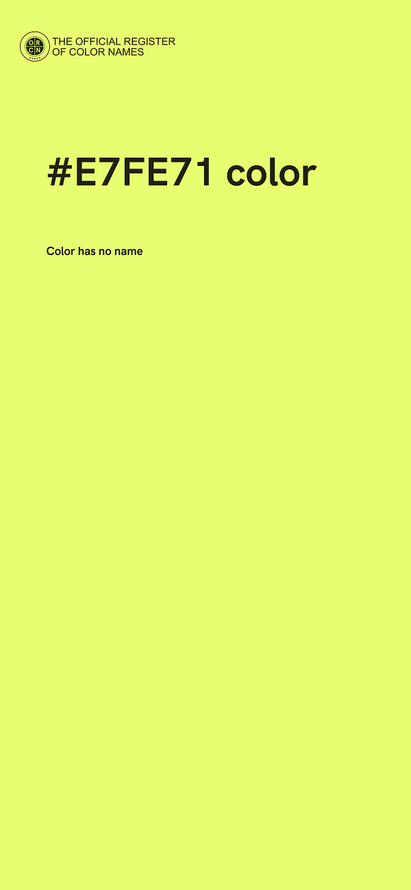 #E7FE71 color image