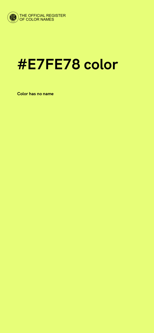 #E7FE78 color image