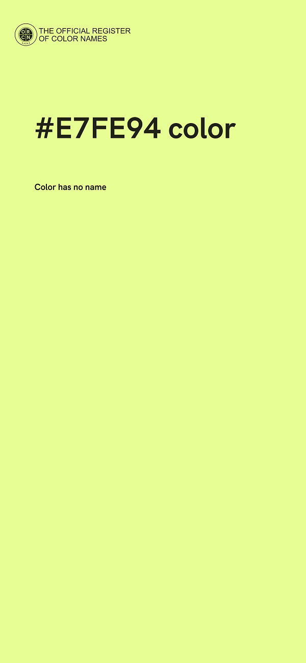 #E7FE94 color image