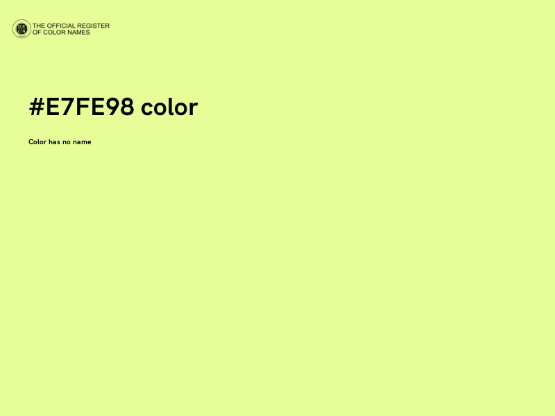 #E7FE98 color image