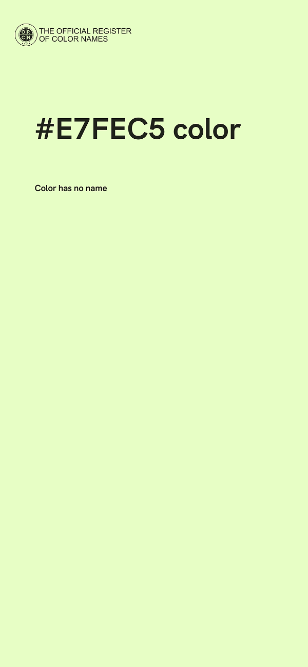 #E7FEC5 color image