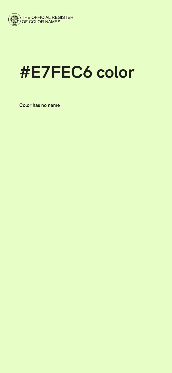 #E7FEC6 color image