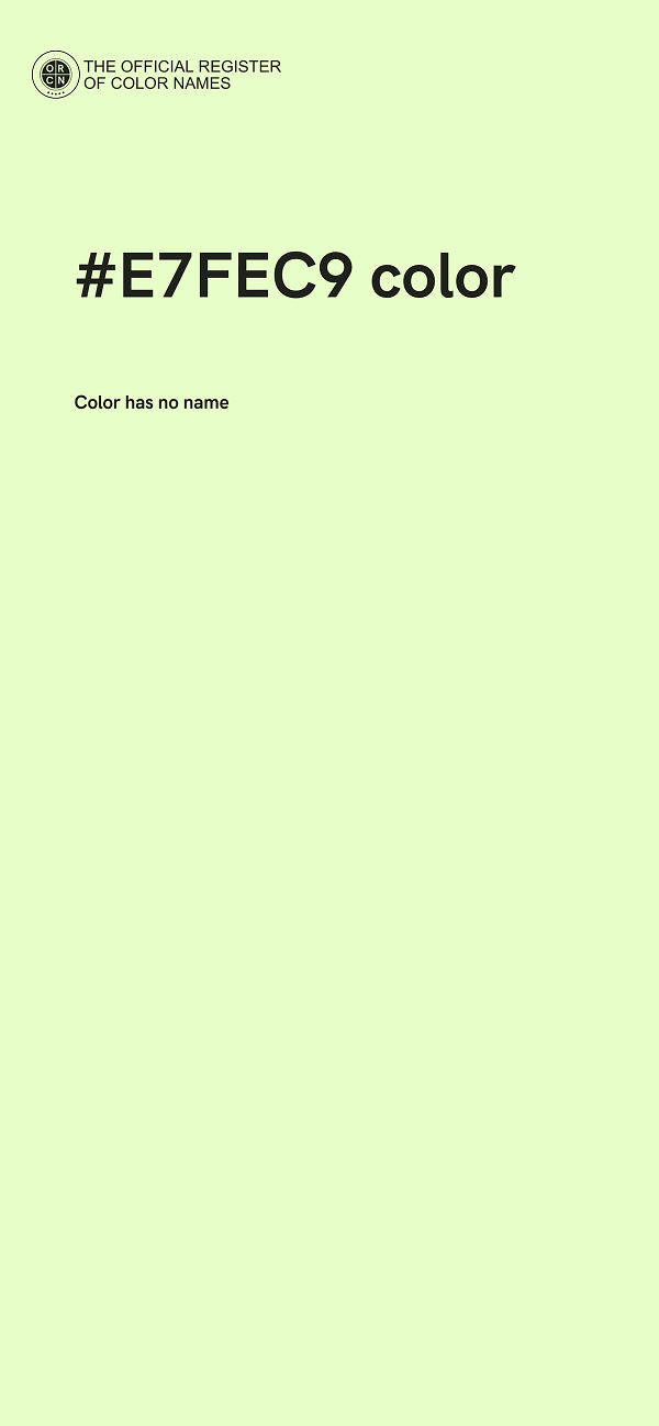#E7FEC9 color image