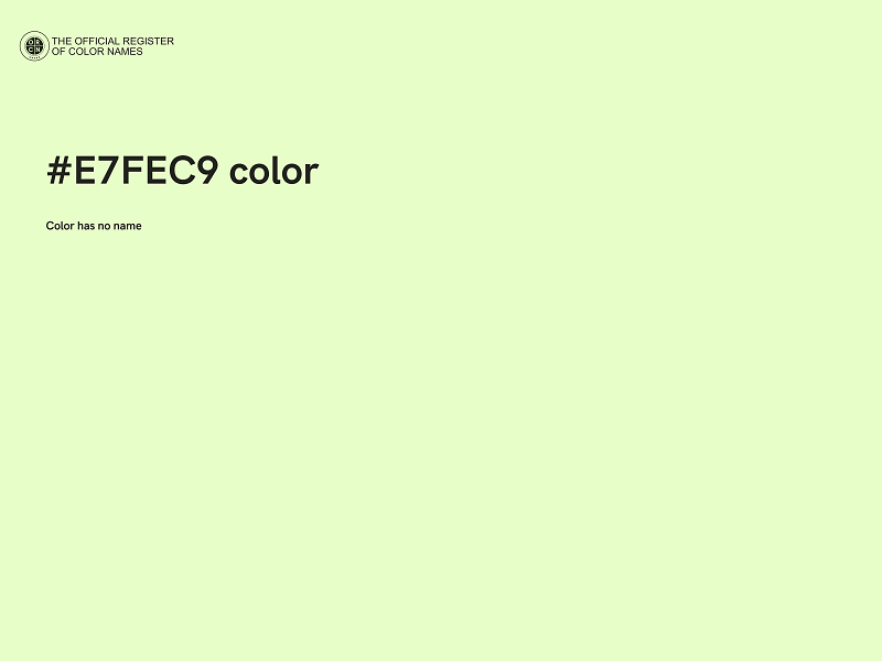 #E7FEC9 color image