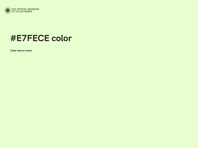 #E7FECE color image