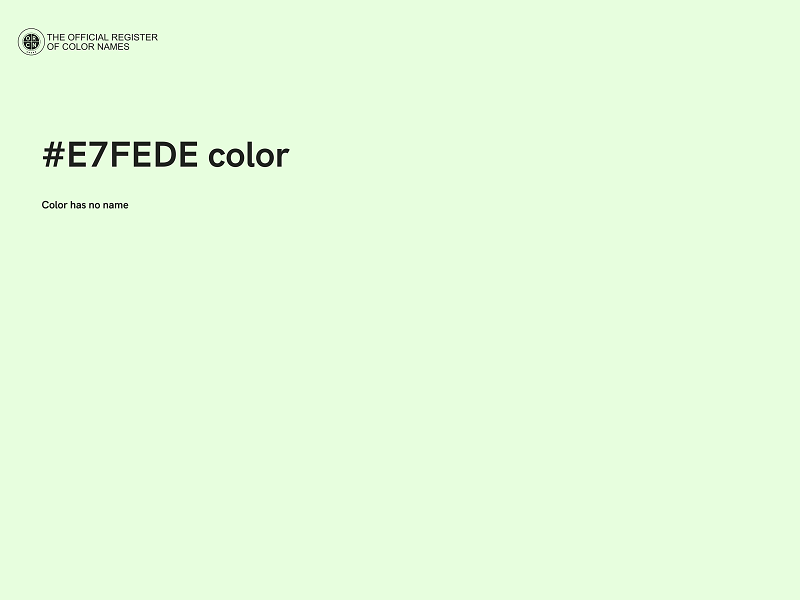 #E7FEDE color image