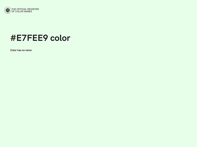 #E7FEE9 color image