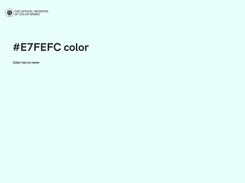 #E7FEFC color image