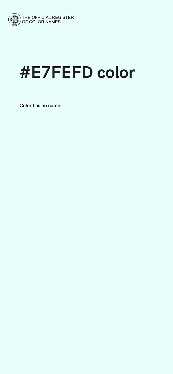 #E7FEFD color image